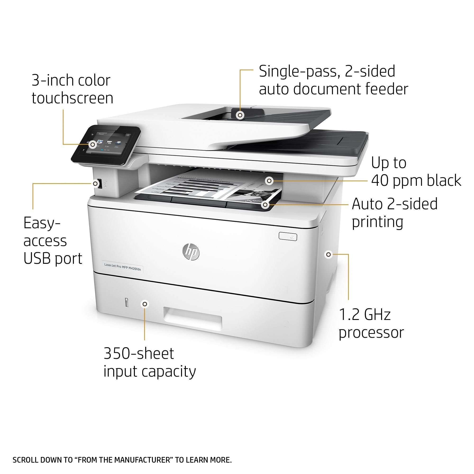 LaserJet Pro MFP M426fdn Printer 7k