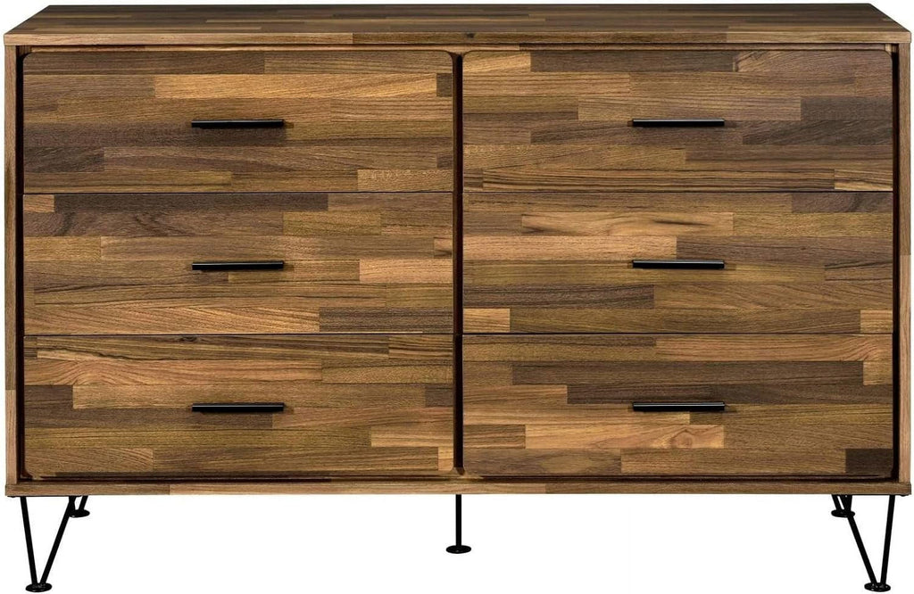 Walnut Wooden Dresser 6-Drawer k7
