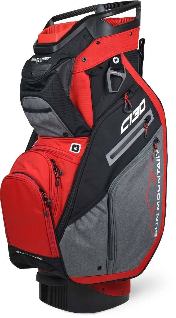 Golf Cart Bag Black Charcoal White Red k7