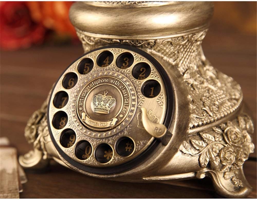 Retro Rotary Dial Landline Desk Phone for Home Decor k7