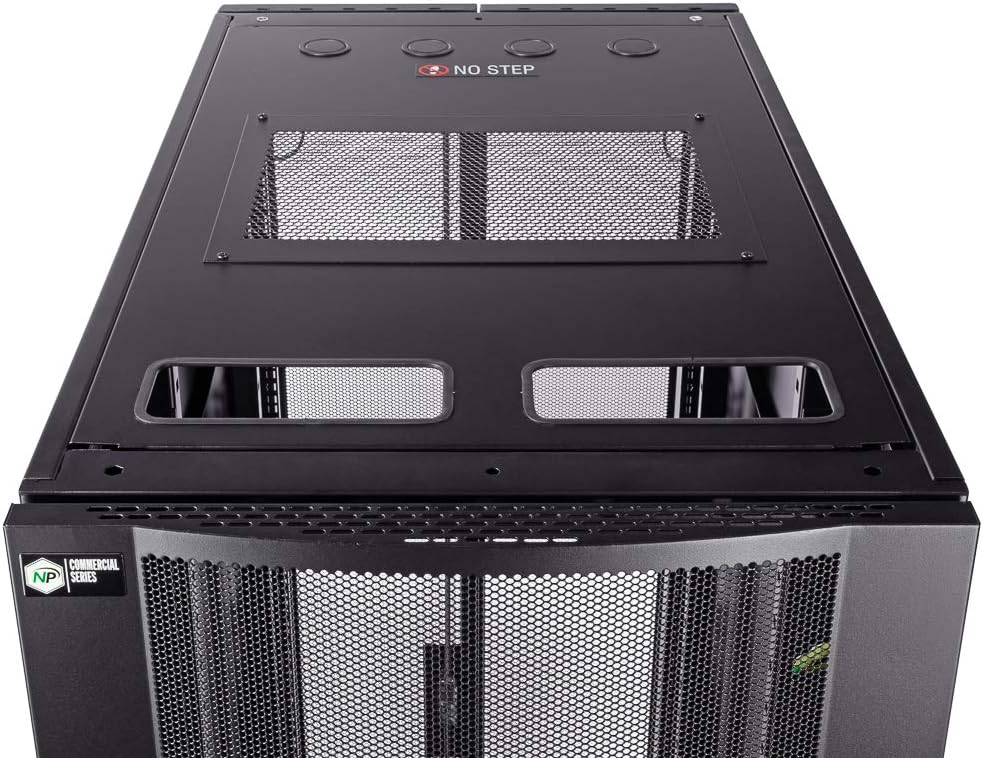42U Server Rack Cabinet 1000mm Depth Perforated Door Black k7