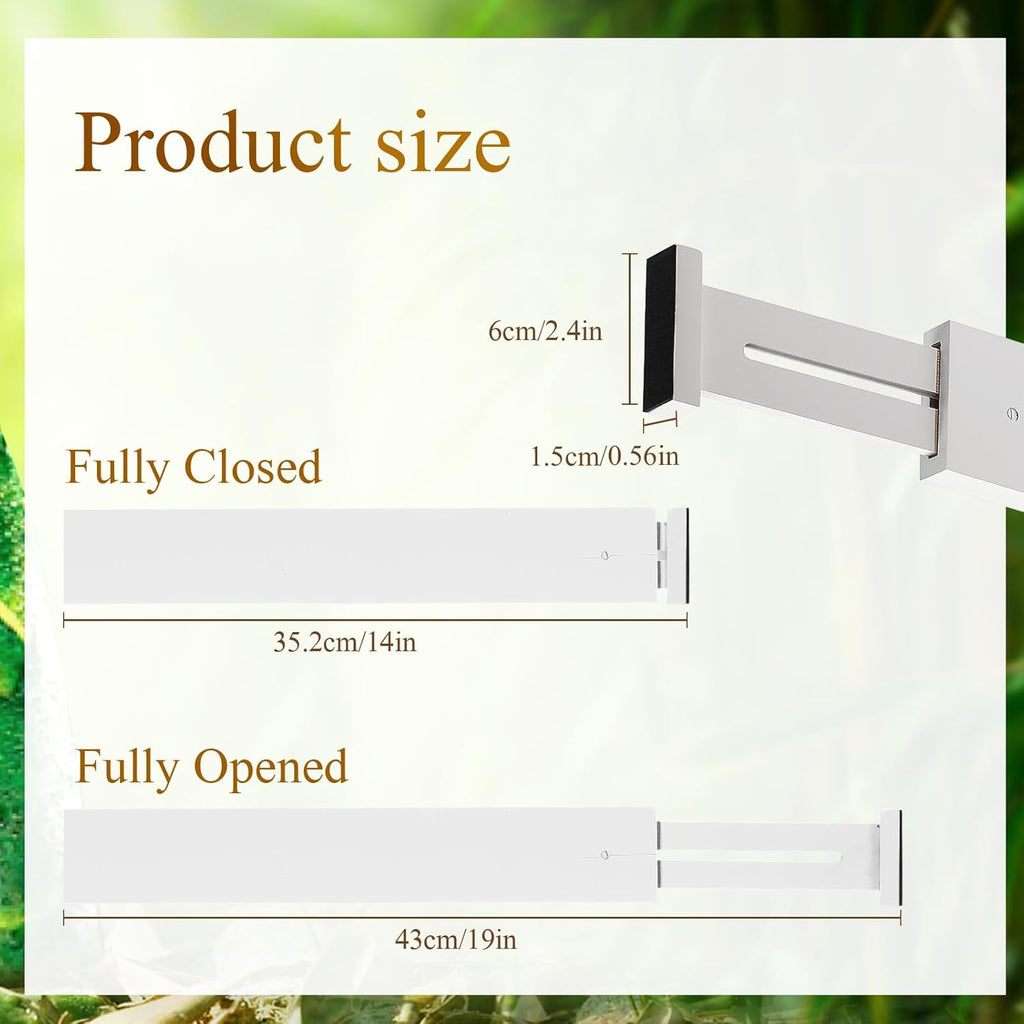 Bamboo Drawer Dividers Organizer White Expandable Adjustable 7k