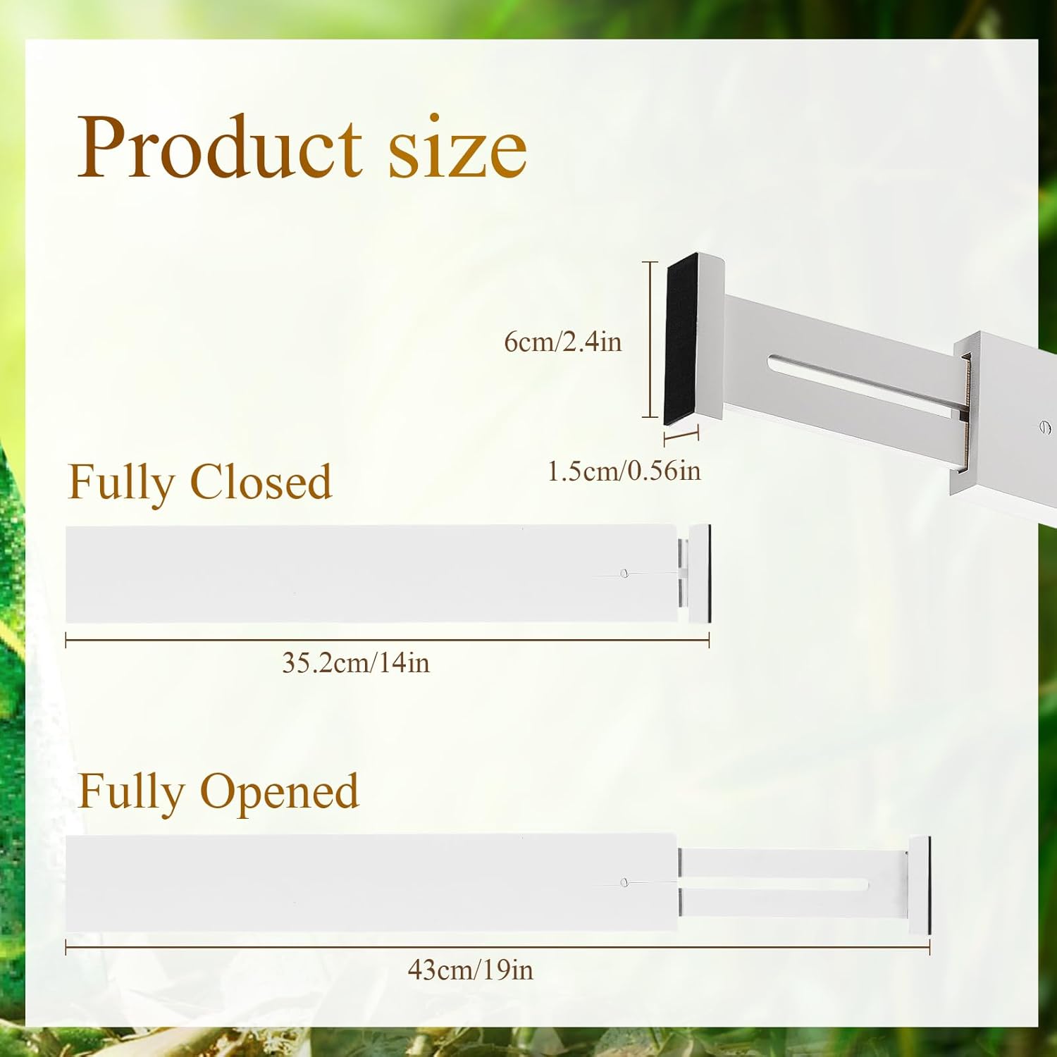 Bamboo Drawer Dividers Organizer White Expandable Adjustable 7k