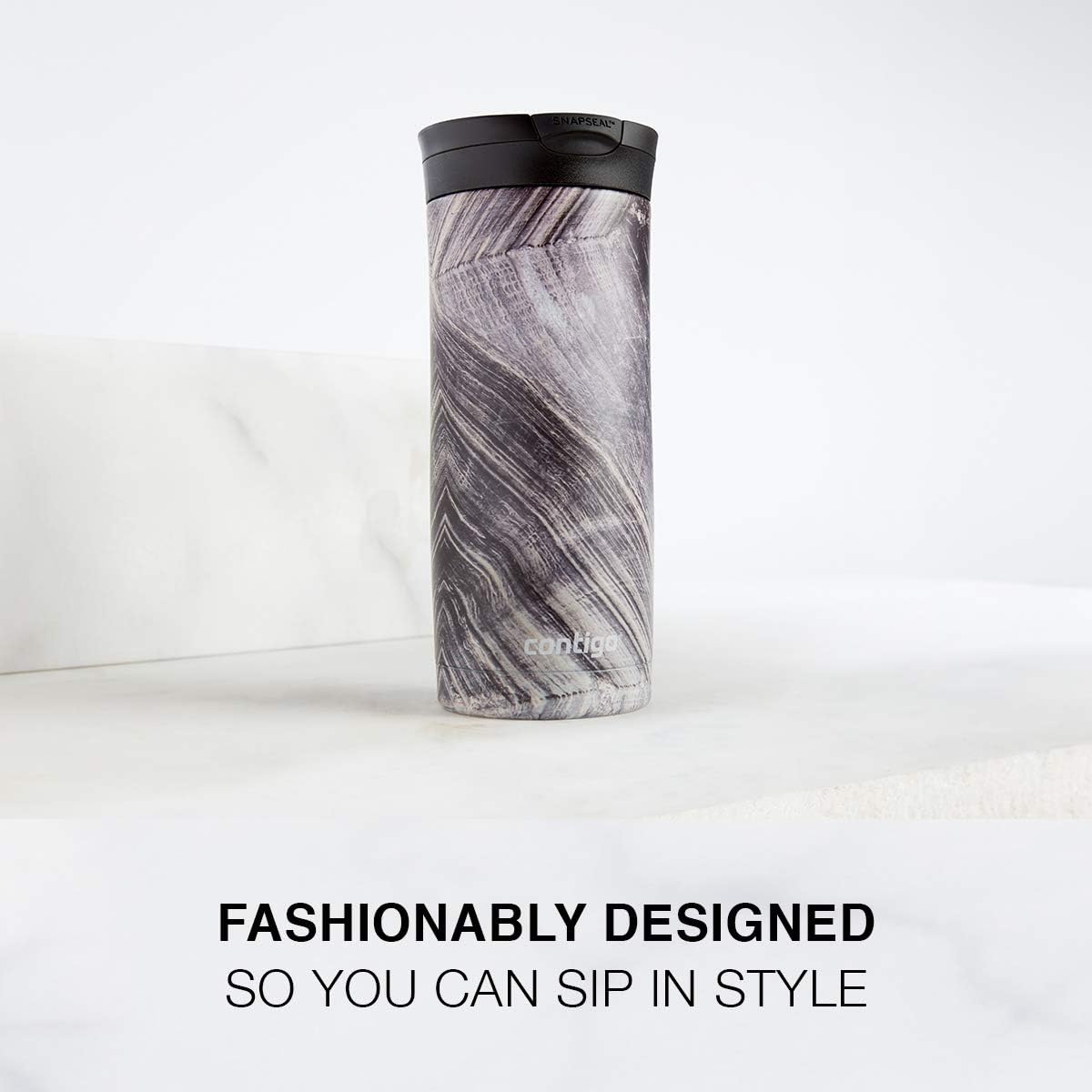 Stainless Steel Travel Mug 16oz Leak-Proof Lid A7