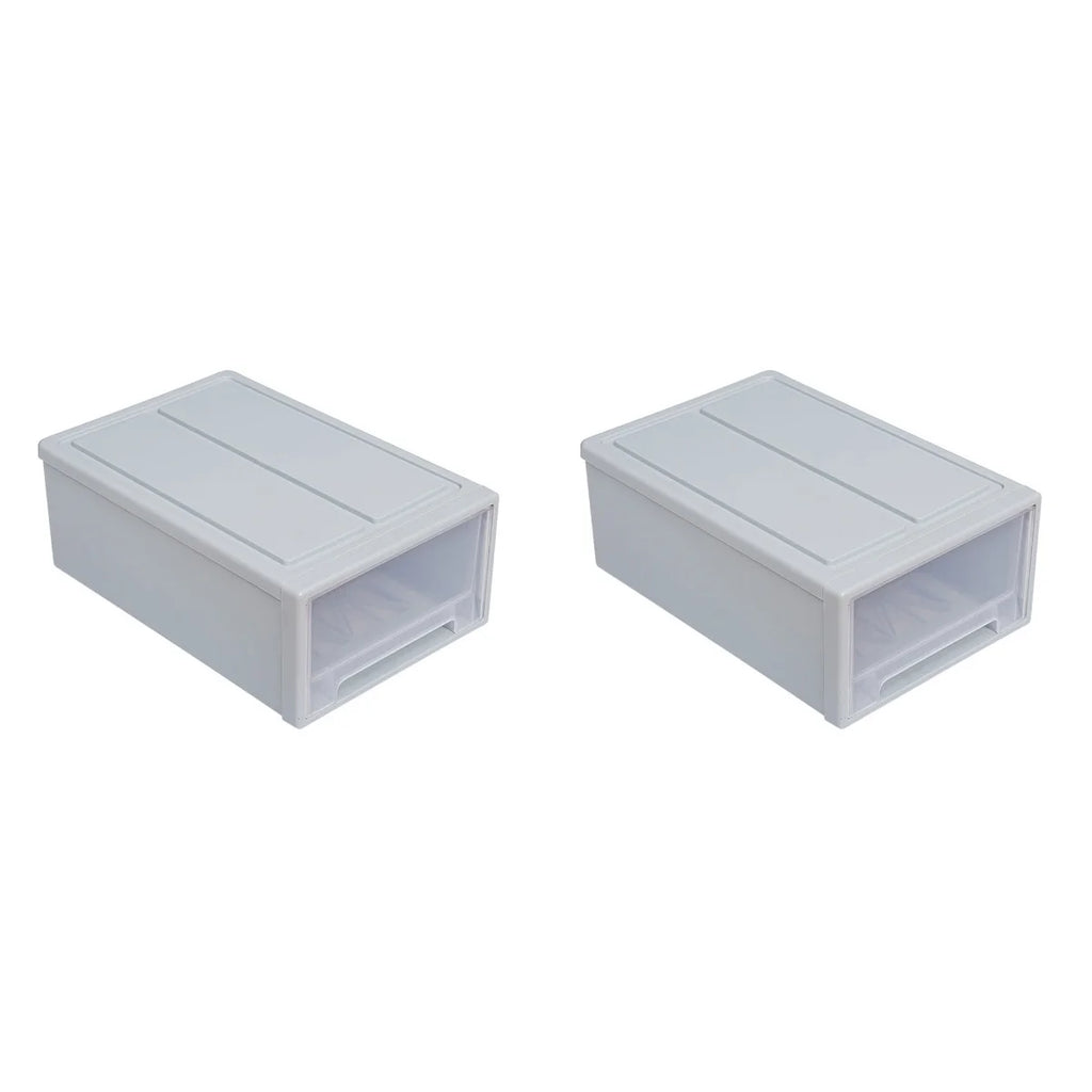 Stackable Transparent Storage Box Drawer Organizer a7