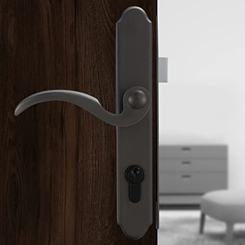 Solid Brass Lever Handle Set for Storm Doors, Mortise Lock A7k