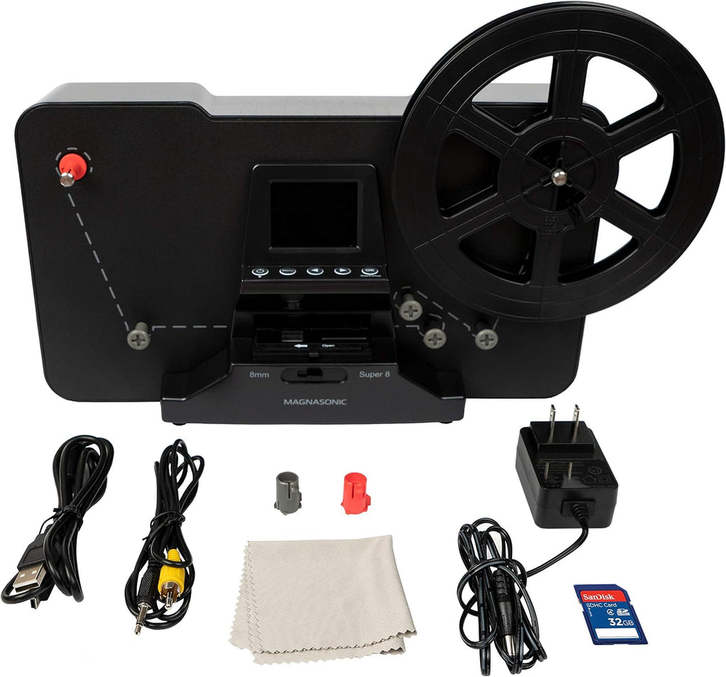 8mm Film Scanner with 2.3 Screen, Digitize Reels k7