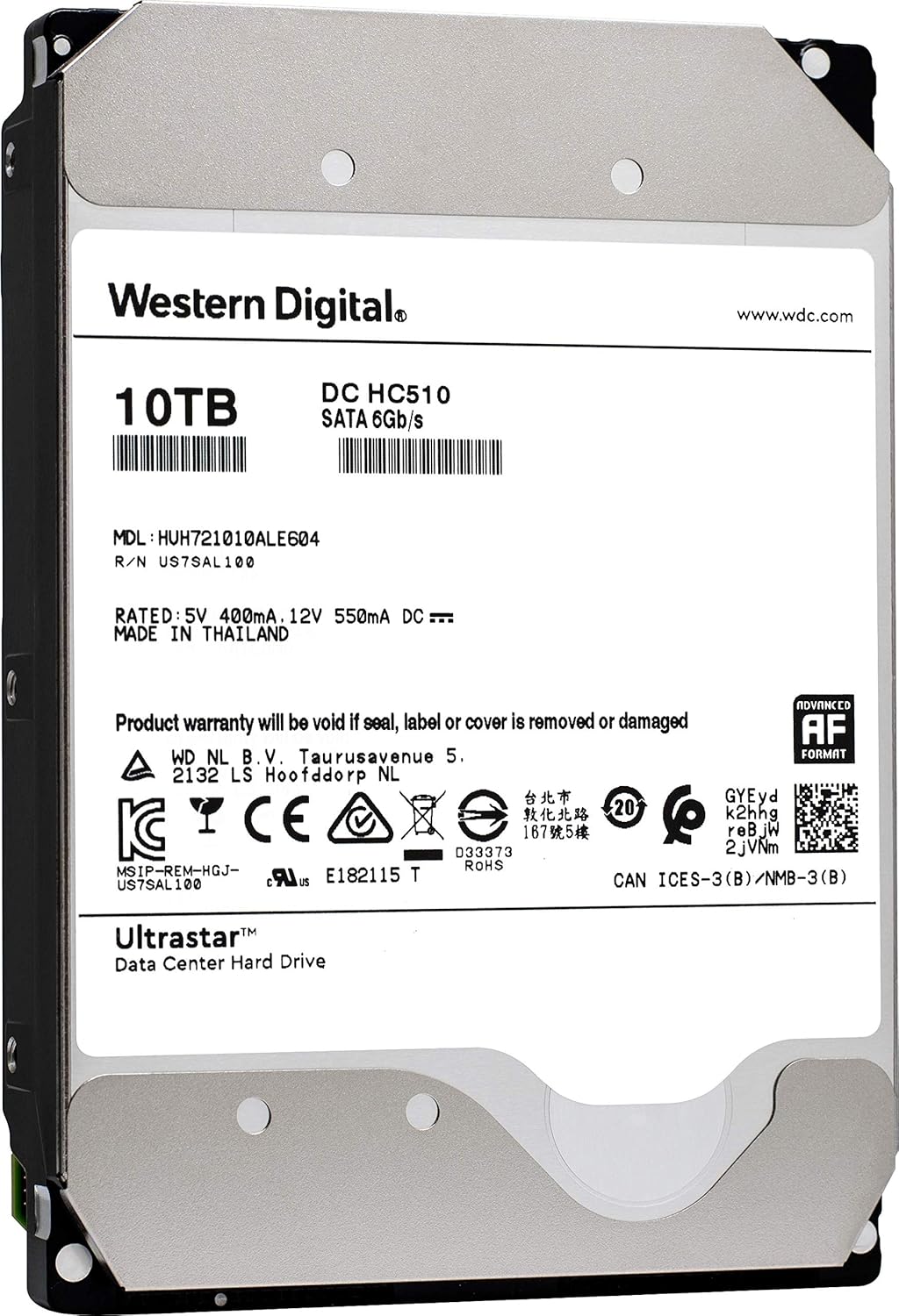 10TB 7200RPM Enterprise HDD 3.5in SATA 6Gb/s 256MB Cache R7
