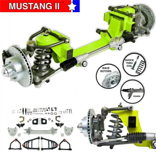 Helix Suspension Brakes & Steering  2 IFS Shx Thru Coil with Stock 5 x 4.75 Power LH Rack for 40-46 Grnaham Grnaham&Hupp Mustang
