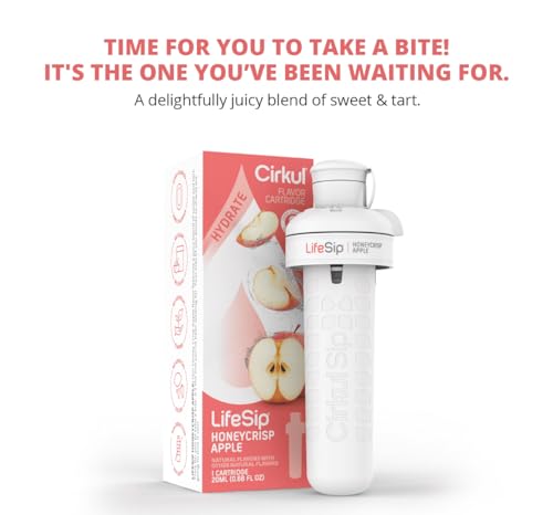 Flavored Water Cartridge for Water Bottle, Zero Sugar Honeycrisp Apple a7