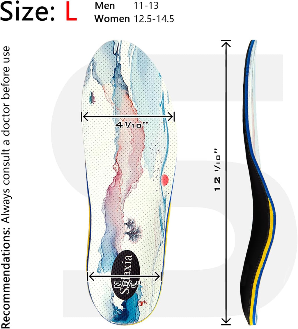 Orthotic Insole Arch Support Men 11-13 Women 12.5-14 k7