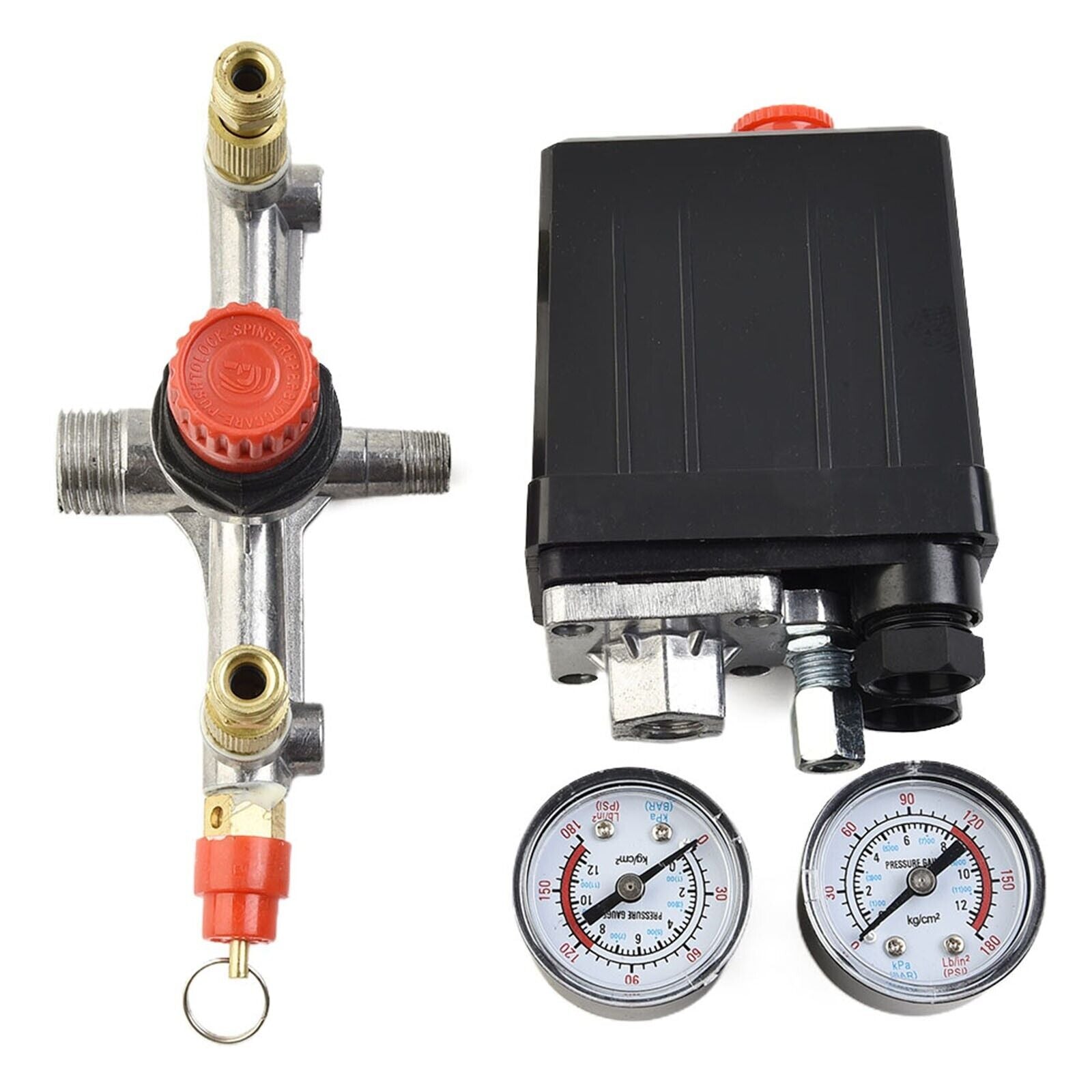 Air Compressor Pressure Switch Valve Manifold Assembly k7