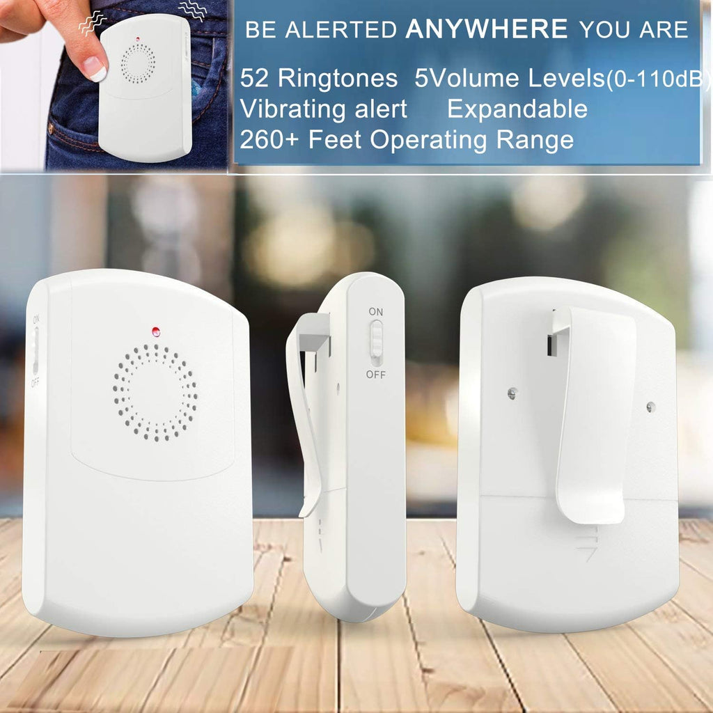 Motion Sensor Alert System for Elderly Fall Prevention 3 Receivers 2 Monitors k7