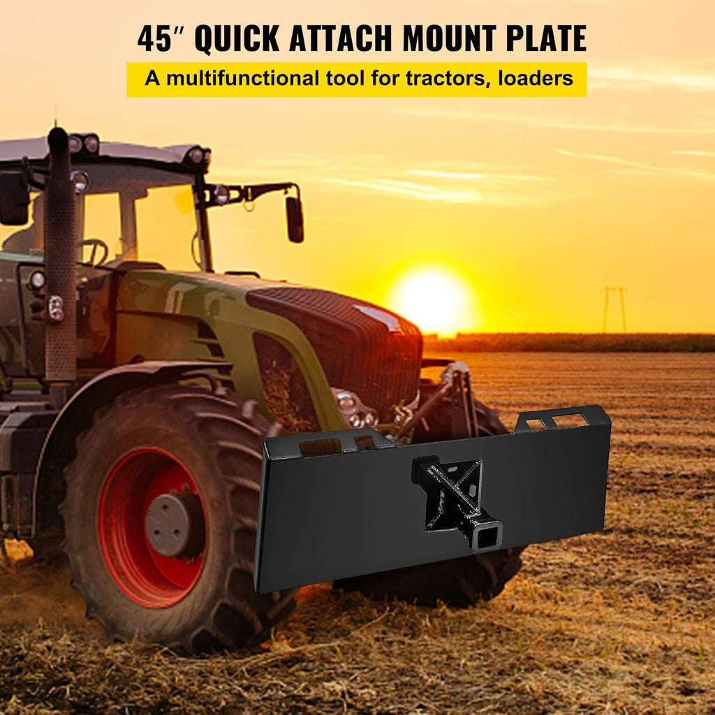 Skid Steer Quick Attach Mount Plate 3/8 Top Bar k7