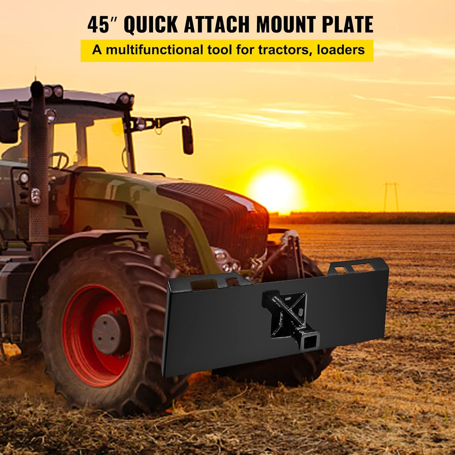 Skid Steer Quick Attach Mount Plate 3/8 Top Bar k7