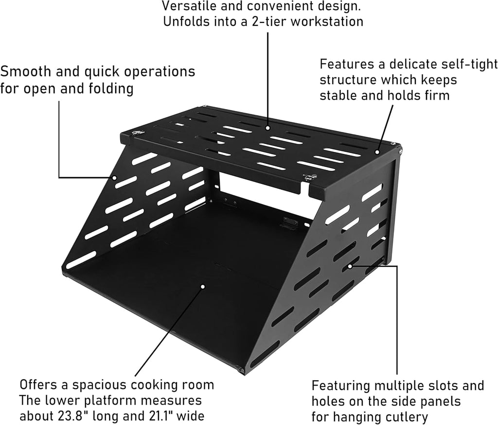 Foldable Tailgate Table Camping Cargo Shelf 7k