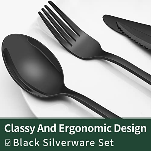 Stainless Steel Flatware Set 24-Piece with Steak Knives A7k