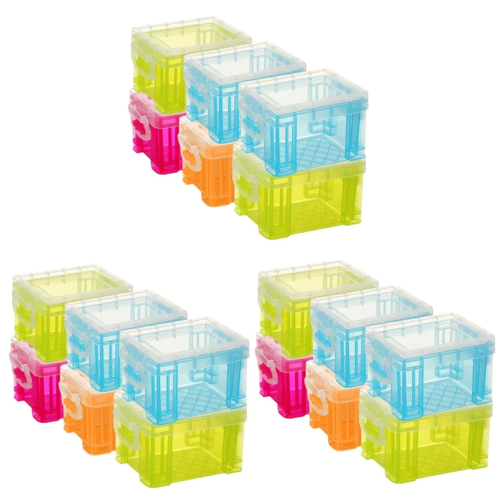 Small Plastic Storage Box with Lid 18 Pcs a7