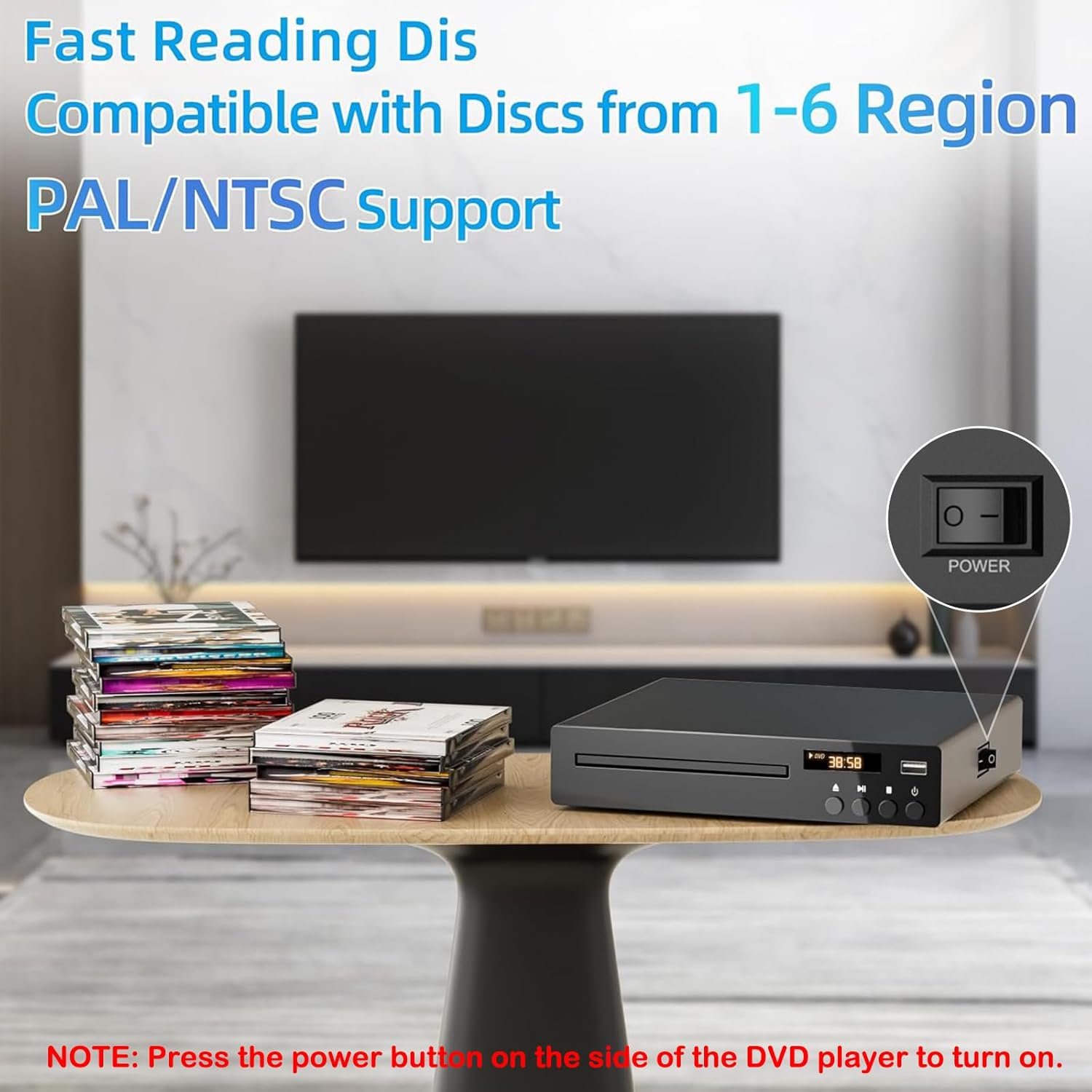 DVD Player for Smart TV with HDMI USB A7