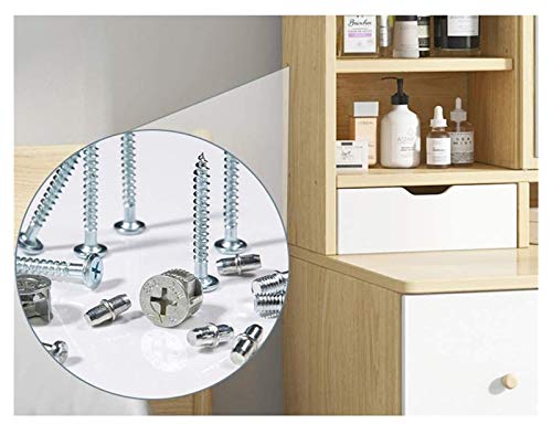 Makeup Vanity Table with Flip Mirror and Drawers White 7k