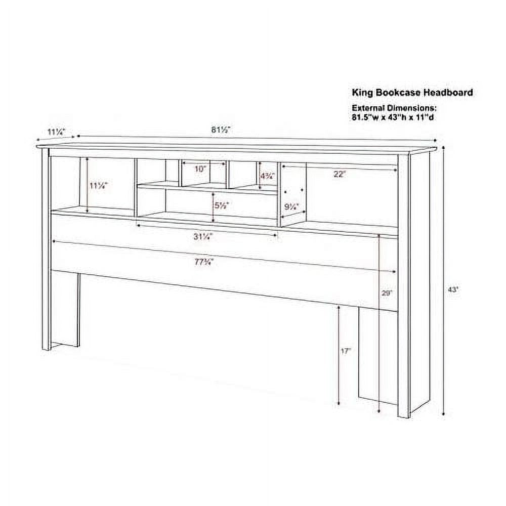 Wood Bookcase Headboard Espresso K7