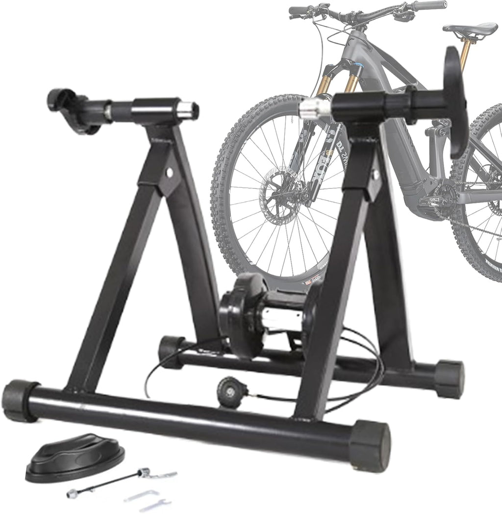 Bike Trainer Stand Indoor Riding Magnetic Silent Portable Folding Black k7