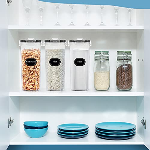 Airtight Cereal Storage Container with Lid 4 Pack 2.5L k7