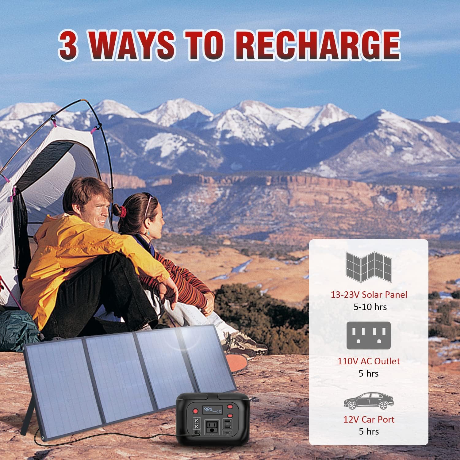 Portable Power Station 42000mAh AC Outlet 200W Wireless Charger k7