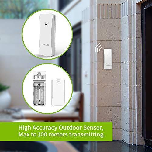 Wireless Indoor Outdoor Thermometer Hygrometer Touch Screen Digital Weather Station A7