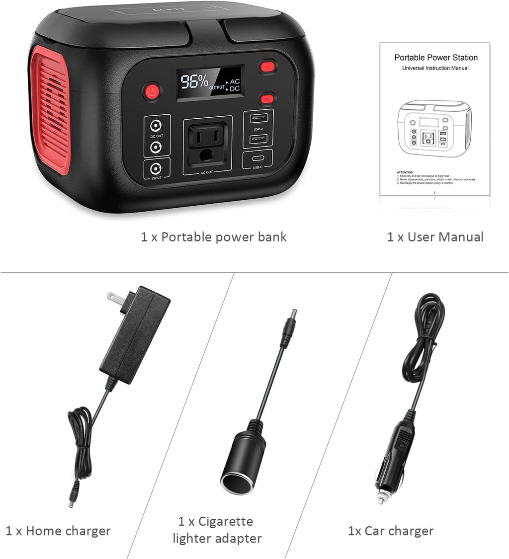Portable Power Station 42000mAh AC Outlet 200W Wireless Charger k7