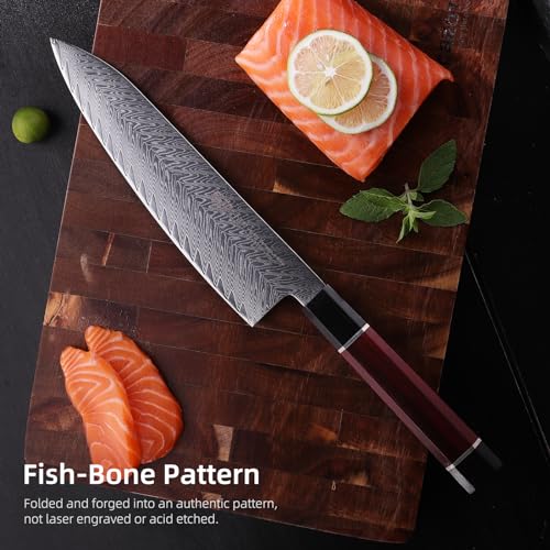 8 Inch Japanese Chef's Knife Damascus Steel A7