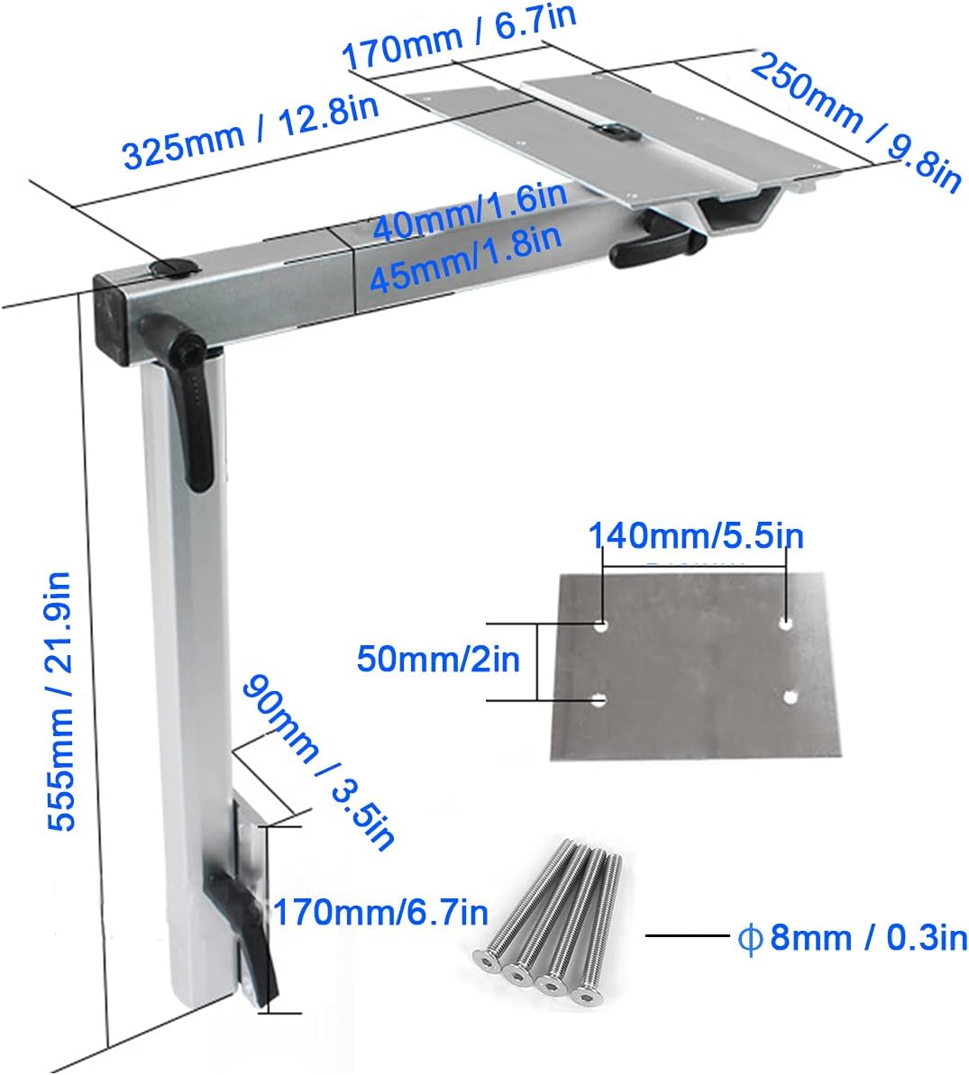 Laptop Table Leg Bracket, 360° Rotatable Adjustable A7