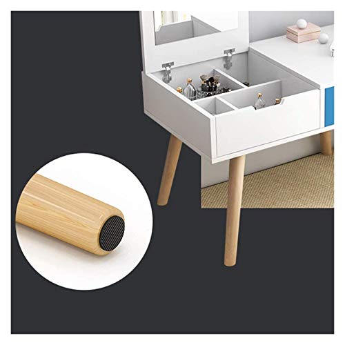 Makeup Vanity Desk with Flip Top Mirror and Drawers W7k