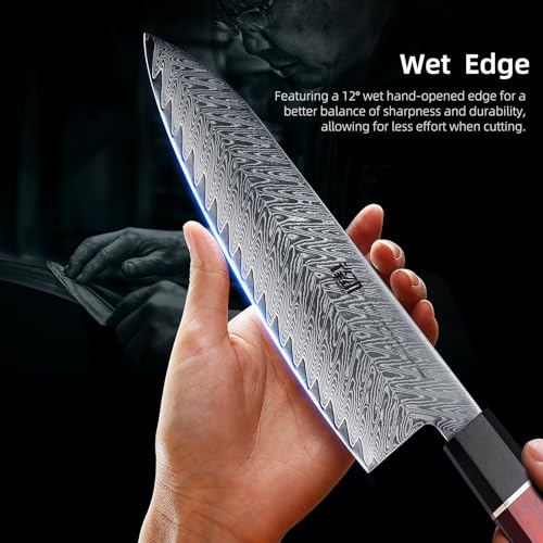 8 Inch Japanese Chef's Knife Damascus Steel A7