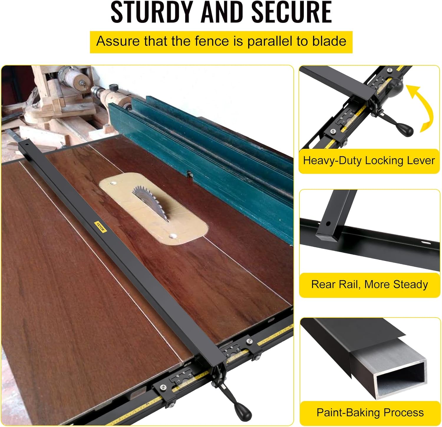 Table Saw Fence System 57x57 Rail Metric/Imperial Scale A7
