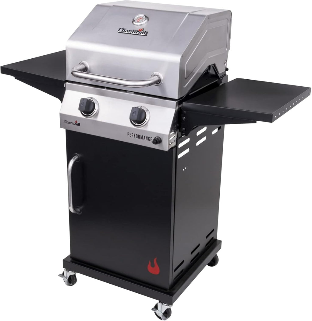 Gas Grill 2-Burner Cabinet Style Propane Stainless Black A7