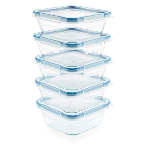 Glass Food Storage Container Set 24-Pc BPA-Free Lids A7k