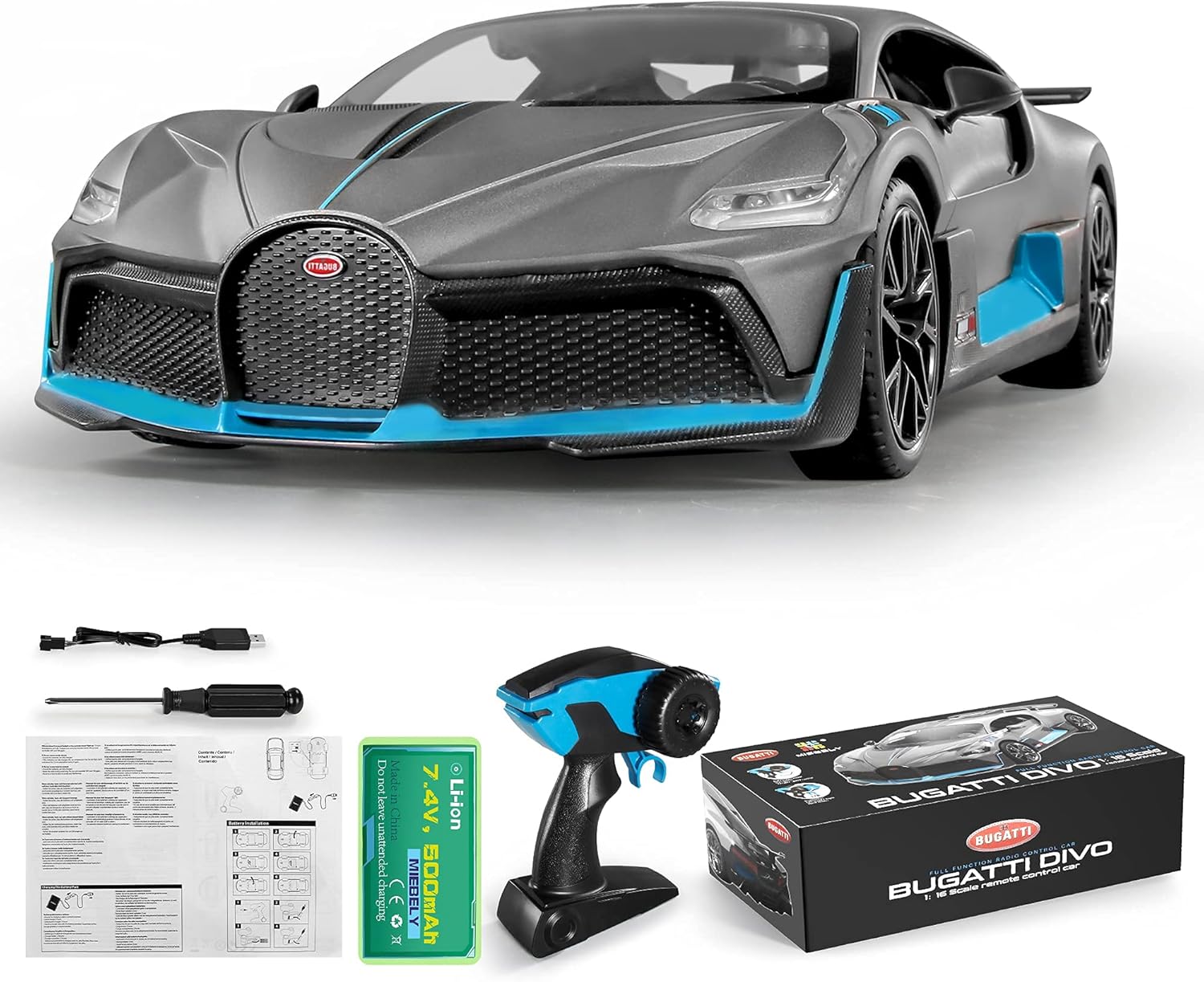 Remote Control Car 1/12 Scale with Lights and Detachable Steering Ring k7