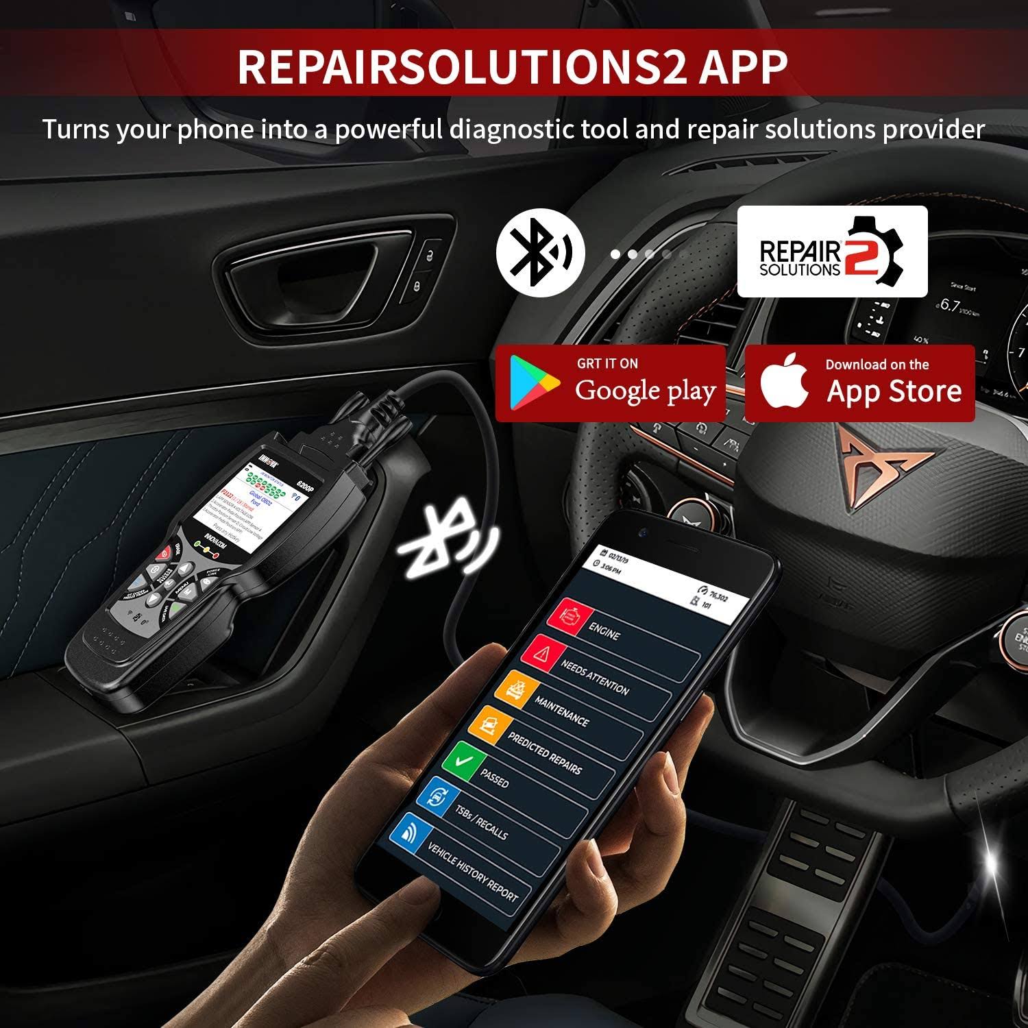 OBD2 Scanner All Systems Code Reader with Battery Reset A7k