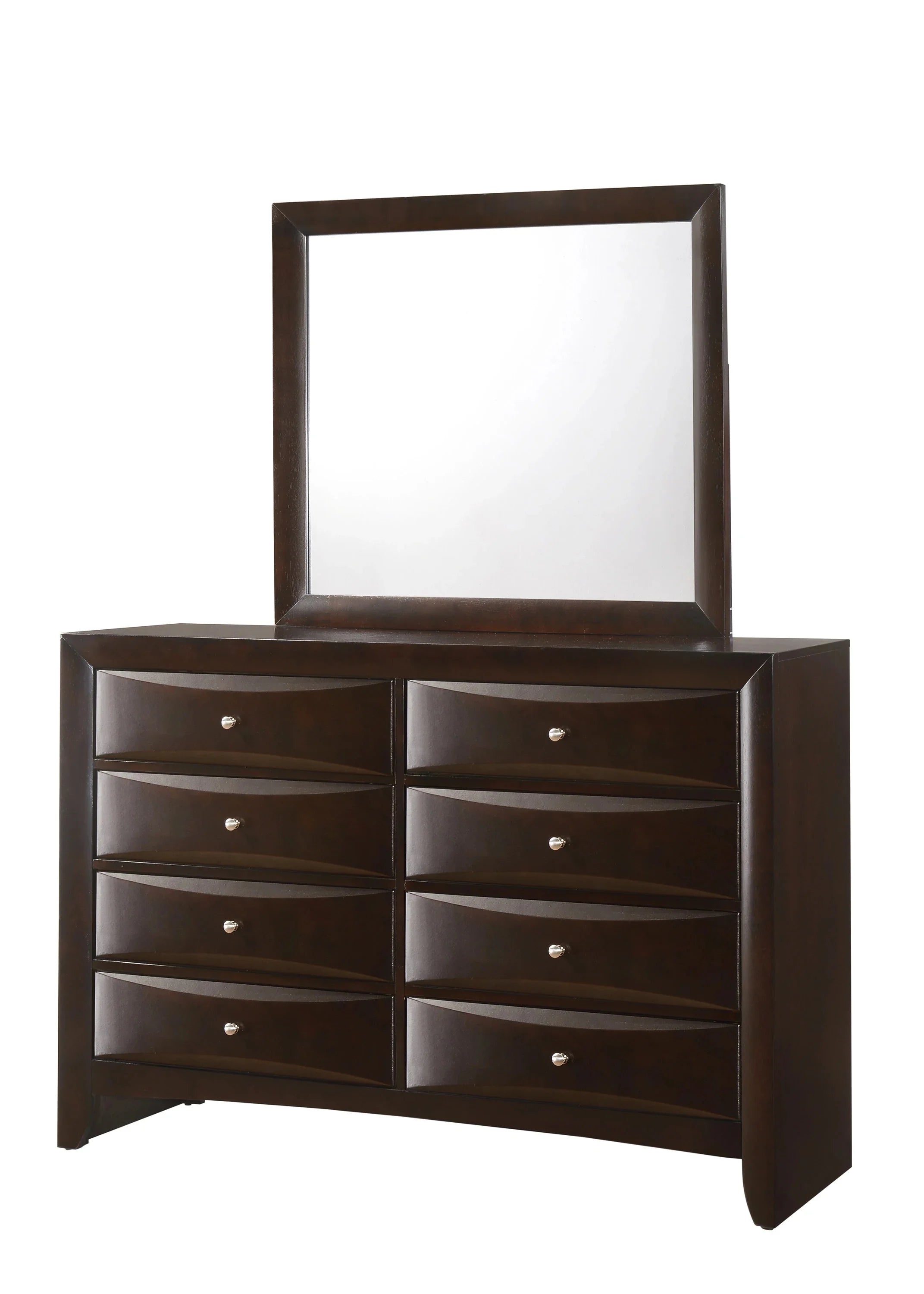 King Size 4pc Captains Bed Set Storage Drawers Cherry Finish A7