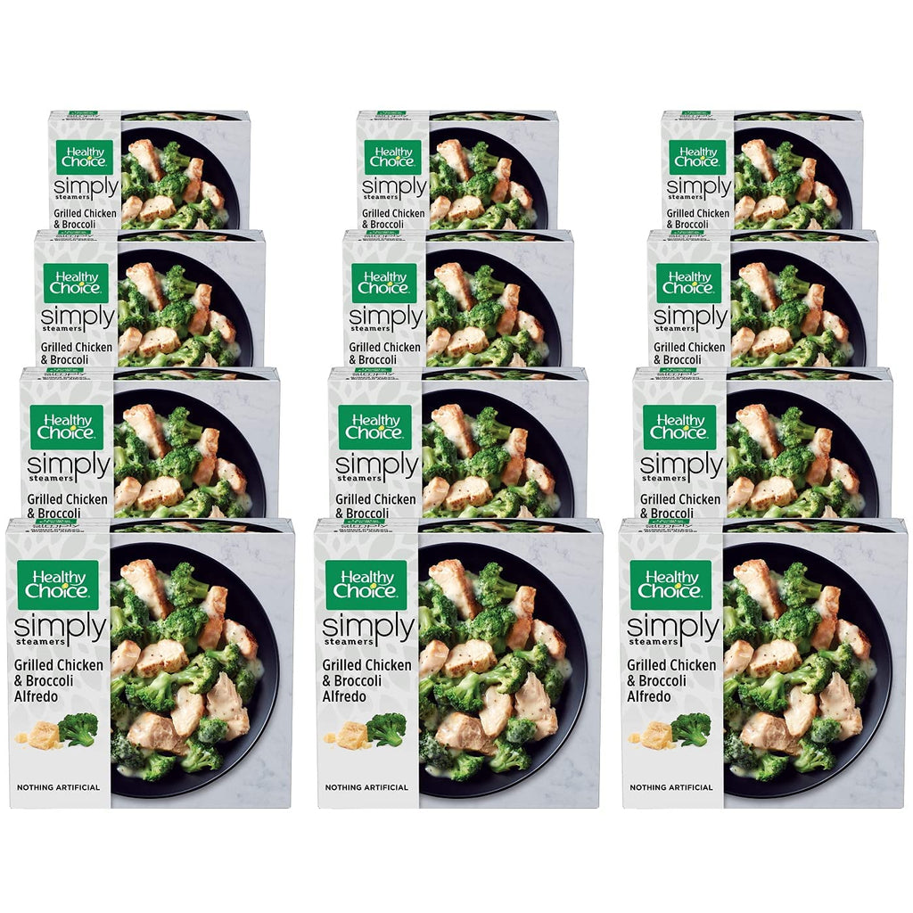 Healthy Choice Simply Steamers Grilled Chicken Breasts & Broccoli Alfredo - Frozen Meal - Nothing Artificial - 12 Pack (9.15 Oz Each) - Ready Set Gourmet Donate a Meal Program