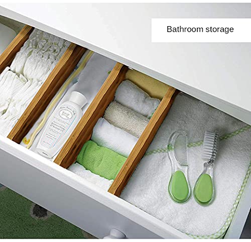 Bamboo Drawer Dividers Set of 4, Adjustable 13"-17" a7