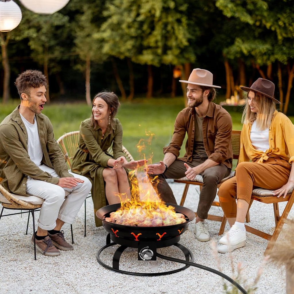 Portable Propane Fire Pit for Camping Outdoor Patio Gas Fireplace k7