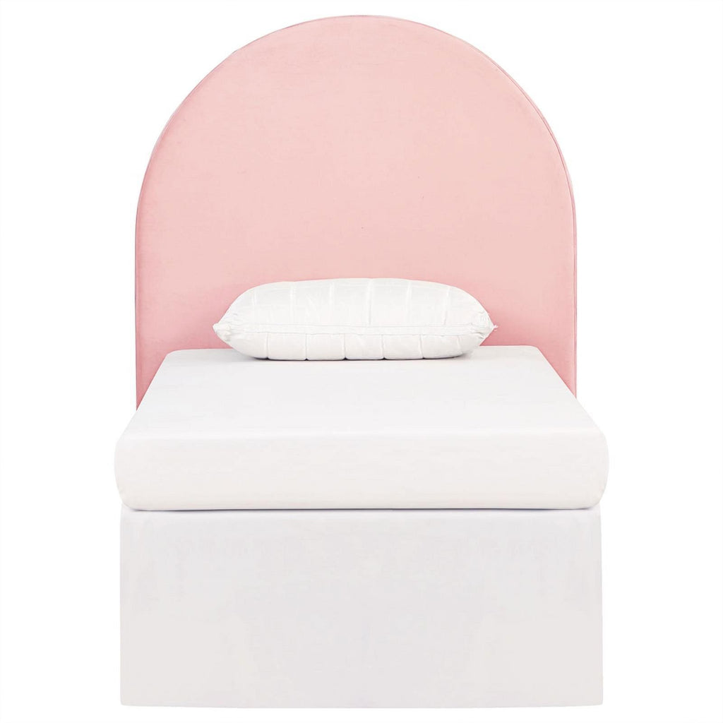 Arched Velvet Twin Headboard Blush k7