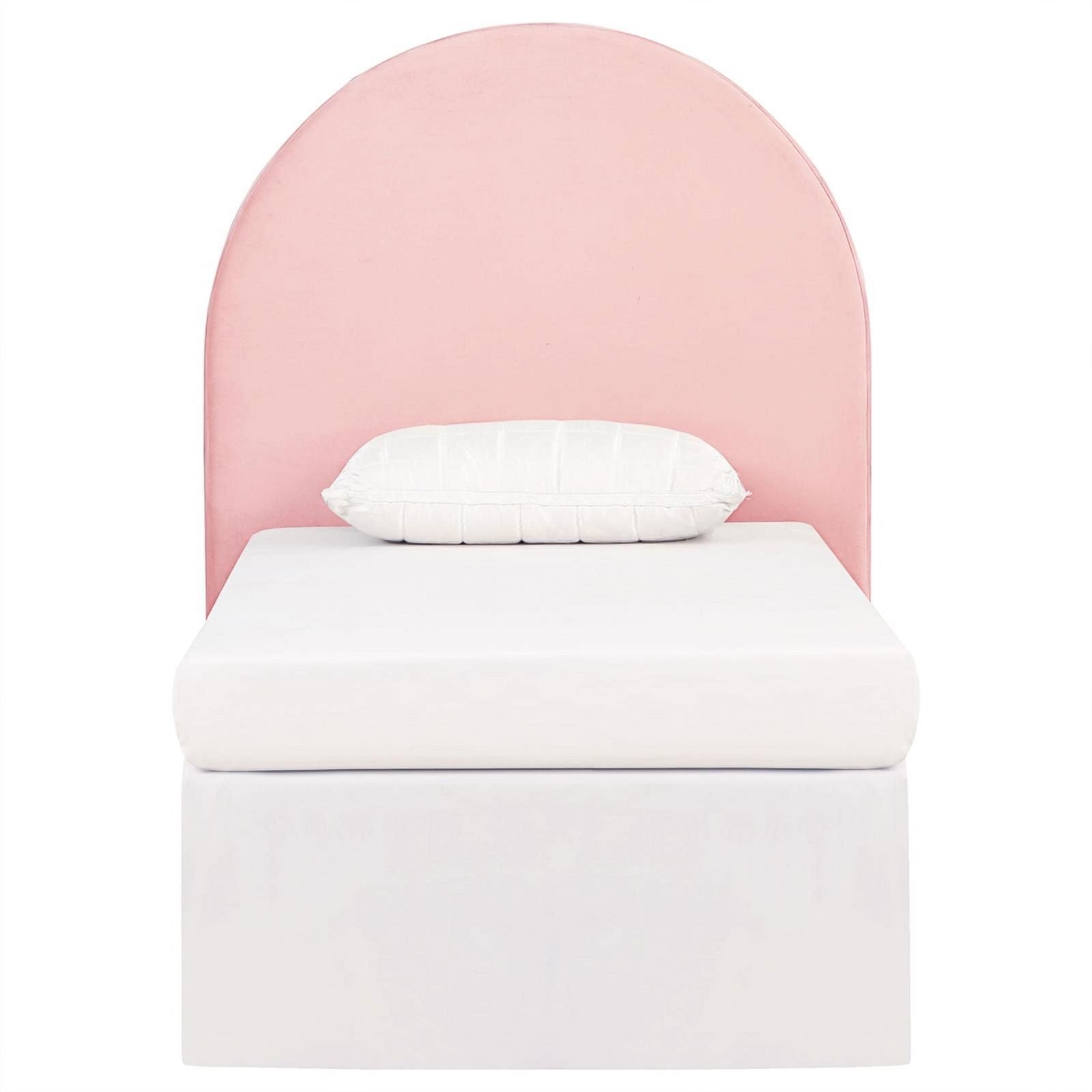 Arched Velvet Twin Headboard Blush k7