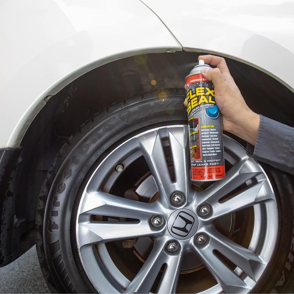 Waterproof Rubber Sealant Spray 14oz 2-Pack Black A7