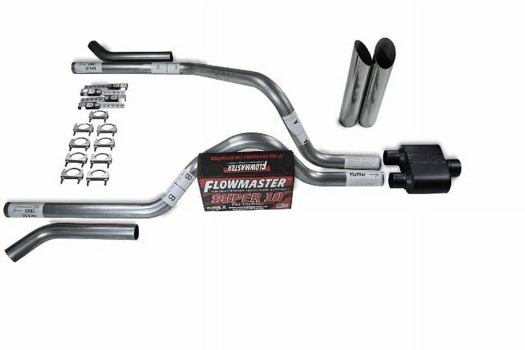 Dodge Dakota 97-05 2.5" Dual Truck Exhaust Kits Flowmaster Super 10 Corner Slash