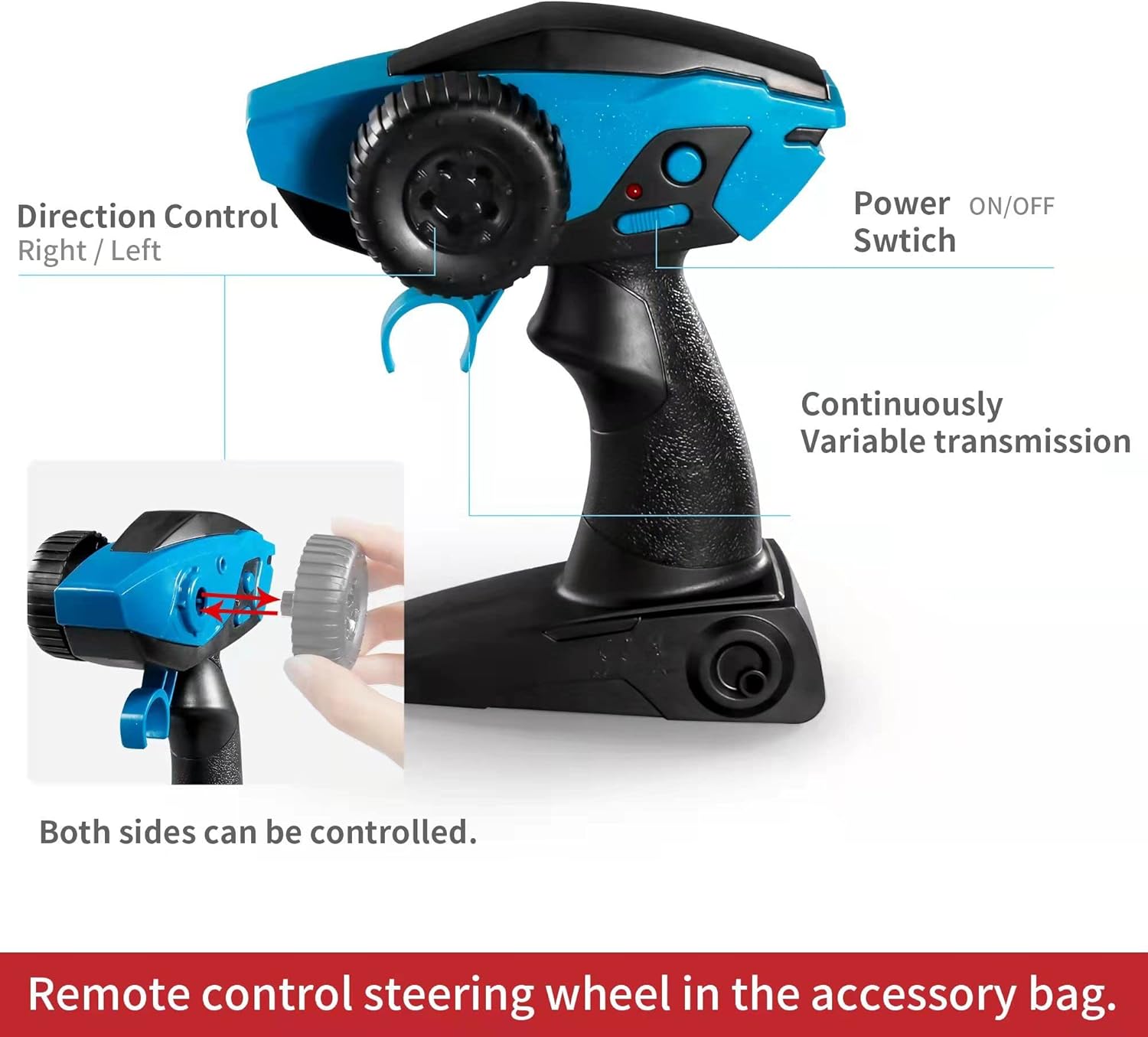 Remote Control Car 1/12 Scale with Lights and Detachable Steering Ring k7