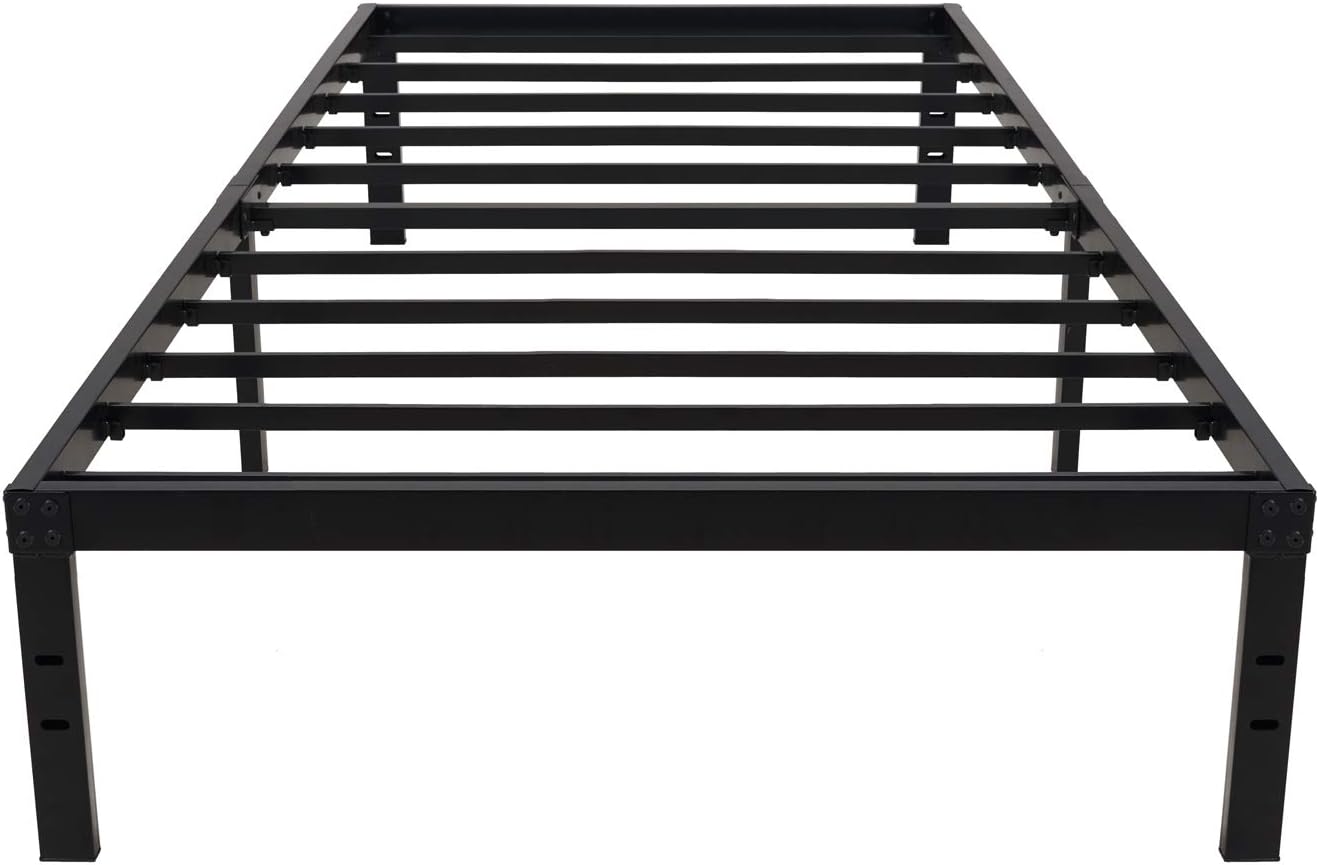 Metal Platform Bed Frame with Steel Slat Support k7m