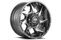 Grid Custom Wheel for 17x9 Inch Gloss Graphite Milled w/ Chrome 1179655G18